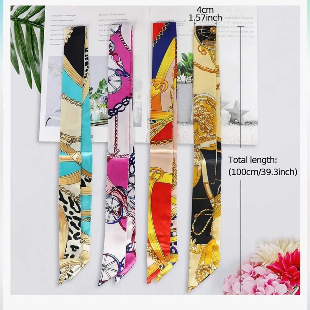 38-PIECE RESELLER LOT Handbag Twilly Scarves ALL NEW • INDIVIDUALLY PACKAGED